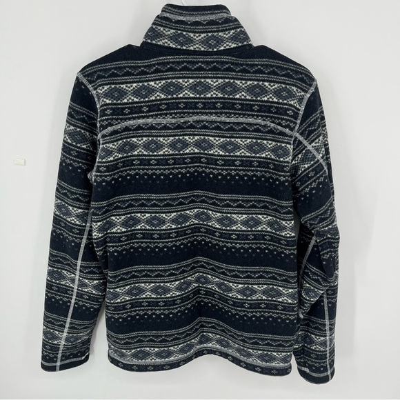 The North Face Fleece Fair Isle Print Quarter Zip Pullover Nordic Alpine Small - Picture 5 of 8